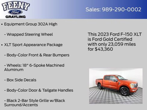 Certified 2023 Ford F150 XLT w/ Equipment Group 302A High image 18