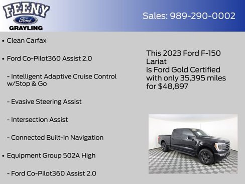 Certified 2023 Ford F150 Lariat w/ Equipment Group 502A High image 5