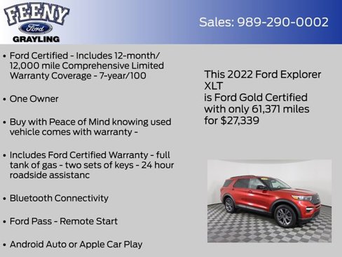 Certified 2022 Ford Explorer XLT w/ Equipment Group 202A image 5
