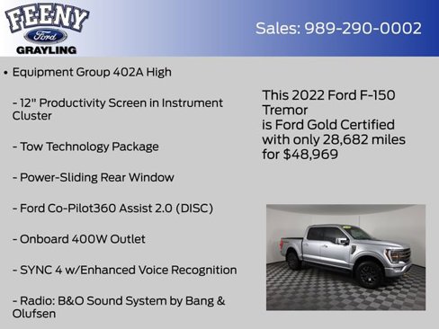 Certified 2022 Ford F150 Tremor w/ Equipment Group 402A High image 9