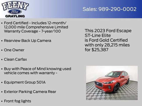 Certified 2023 Ford Escape ST-Line Elite image 4