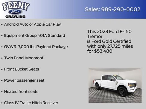 Certified 2023 Ford F150 Tremor w/ 360 Degree Camera Package image 9