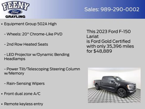 Certified 2023 Ford F150 Lariat w/ Equipment Group 502A High image 12