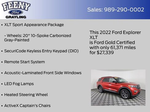 Certified 2022 Ford Explorer XLT w/ Equipment Group 202A image 13