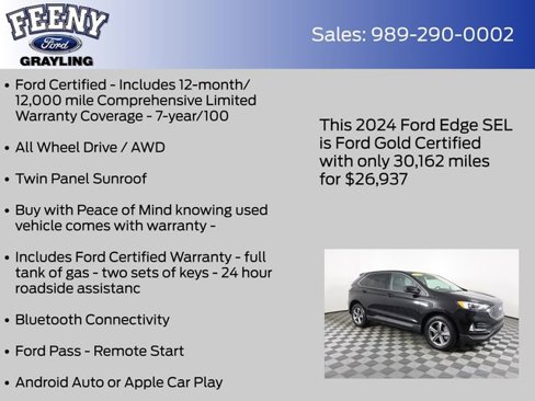 Certified 2024 Ford Edge SEL w/ Convenience Package image 4