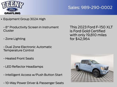 Certified 2023 Ford F150 XLT w/ Equipment Group 302A High image 12