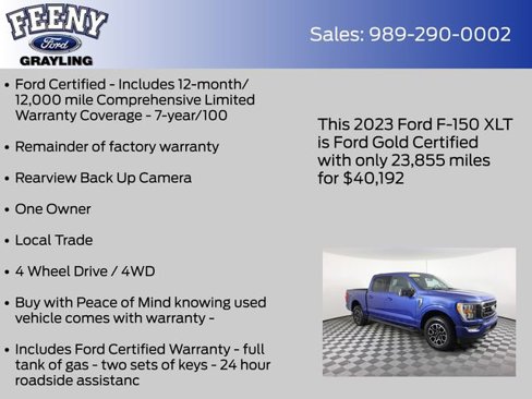 Certified 2023 Ford F150 XLT w/ Equipment Group 302A High image 4