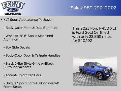 Certified 2023 Ford F150 XLT w/ Equipment Group 302A High image 12