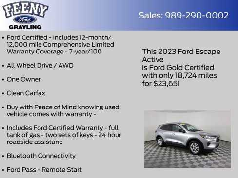 Certified 2023 Ford Escape Active image 5
