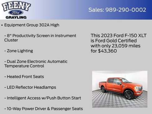 Certified 2023 Ford F150 XLT w/ Equipment Group 302A High image 13