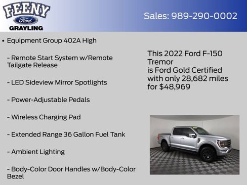Certified 2022 Ford F150 Tremor w/ Equipment Group 402A High image 13