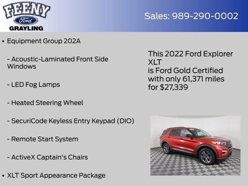 Certified 2022 Ford Explorer XLT w/ Equipment Group 202A image 9
